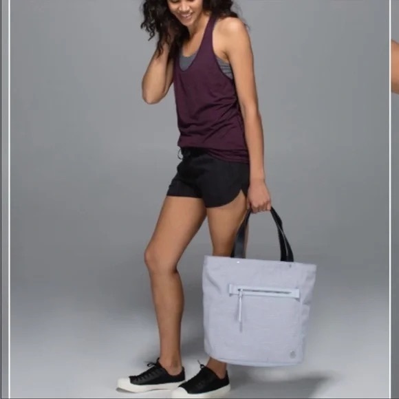 lululemon athletica Handbags - Lululemon Drawstring Top Canvas Shoulder Tote Bag